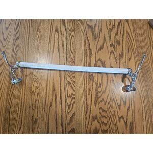 ANTIQUE VINTAGE GOOD MFG CO NY BATHROOM TOWEL HOLDER BAR DECO SIGNED